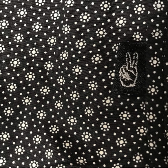 John Varvatos USA Cotton Button Up Long Sleeve Shirt Daisy Pattern Men’s Medium - Picture 6 of 12